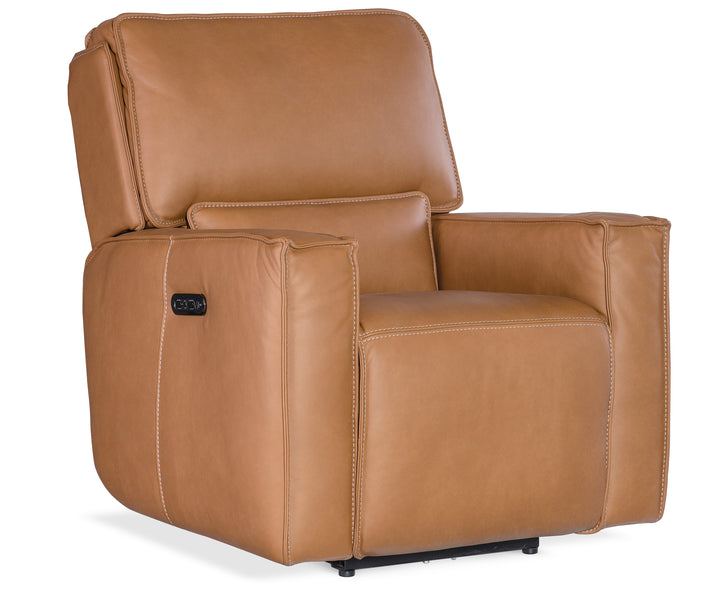 American Home Furniture | Hooker Furniture - Miles Zero Gravity Power Recliner w/ Power Headrest - Brown