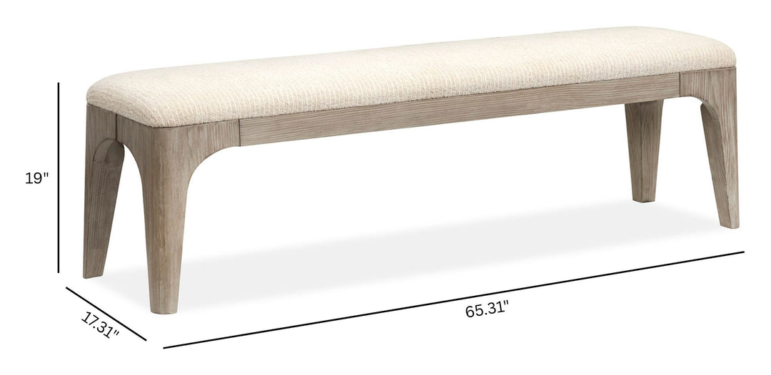 Braelyn Dorian Grey Long Bench - D5874-68