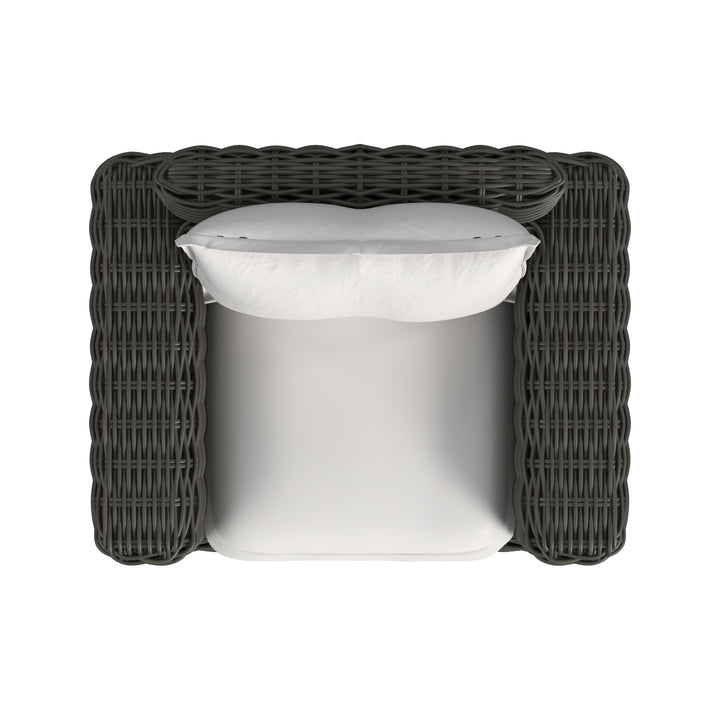 Cabo Oversized Club Chair in Soothe Pearl w/ Flange Welt
