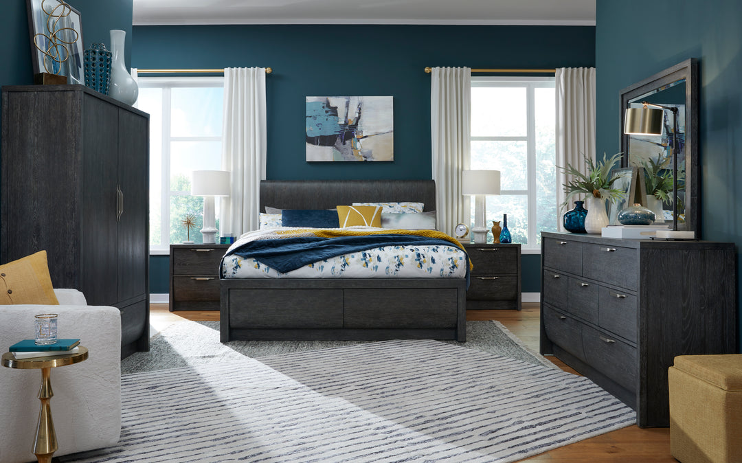 Kinsley Black Heron California King Panel Bed - B5890-74
