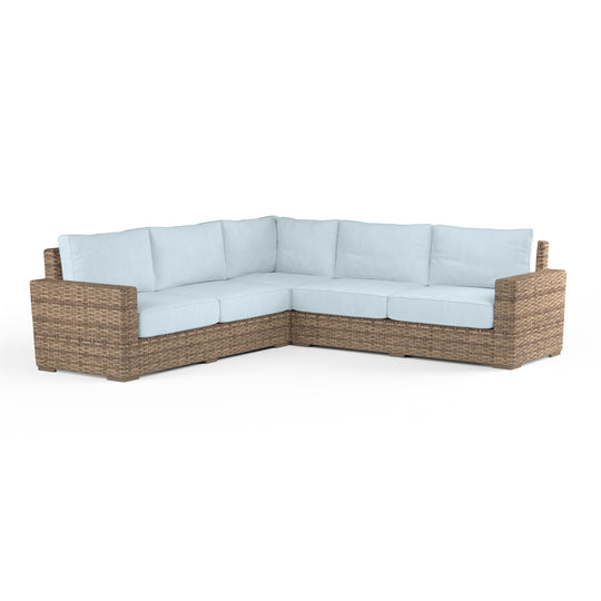 Havana Sectional in Canvas Skyline w/ Self Welt