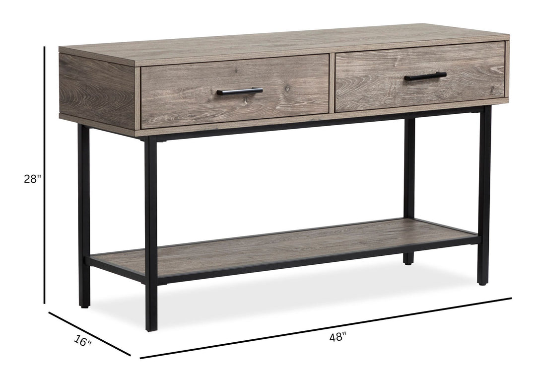 Fenwick Whitetail Brown And Smoke Glass Rectangular Sofa Table - T5962-73