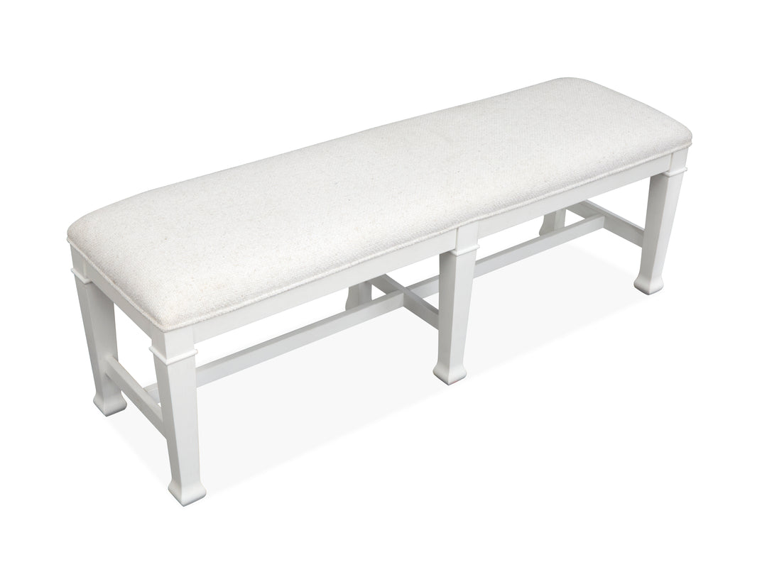 Kingston Whisper White And Cerused Nutmeg Bench - D6407-68