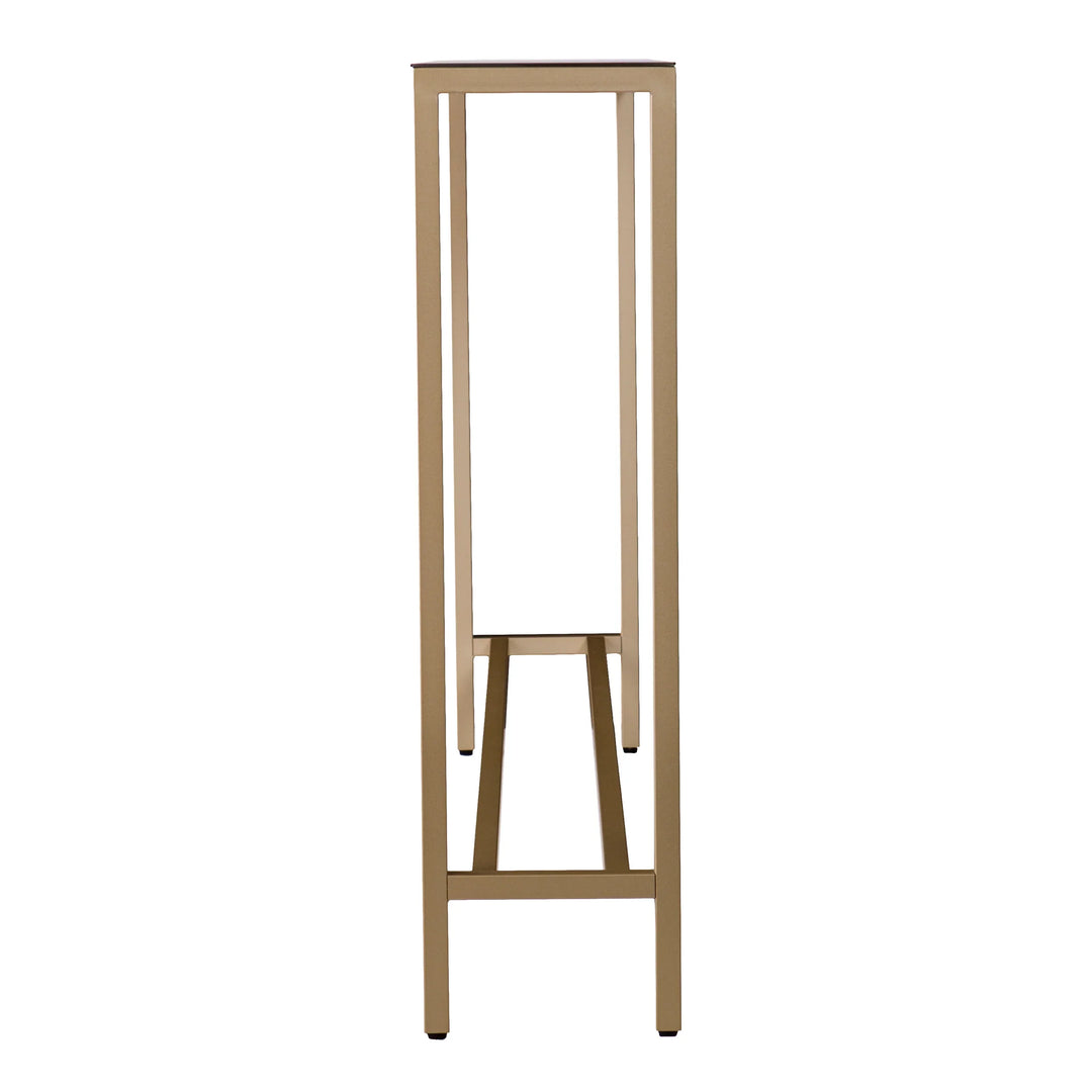 Darrin Long Console Table - Gold - AmericanHomeFurniture
