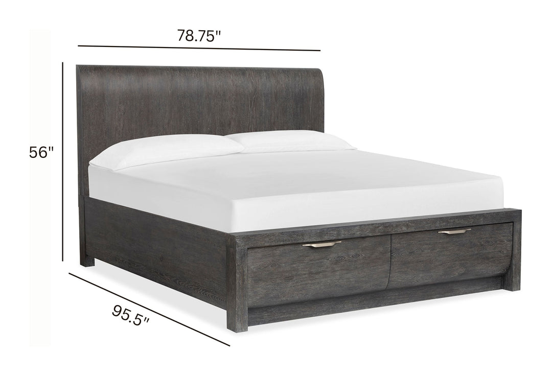 Kinsley Black Heron Panel Storage Bed