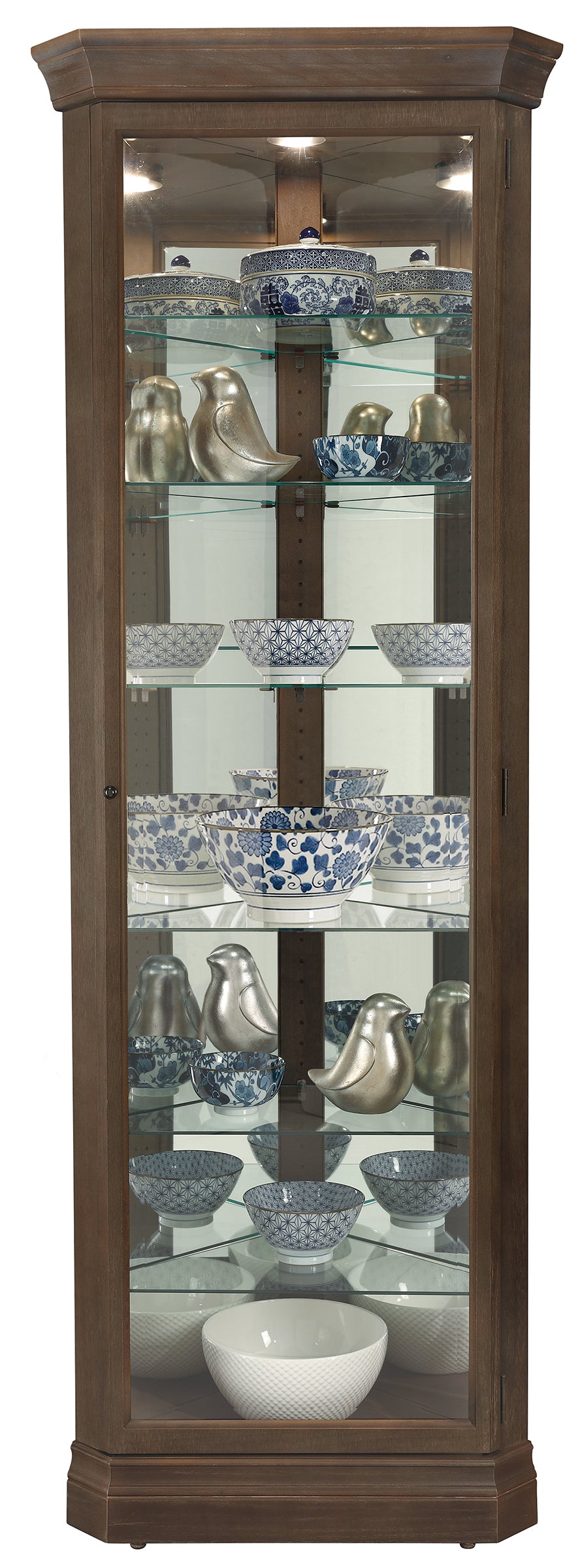 American Home Furniture | Howard Miller - Delia Corner Curio Cabinet