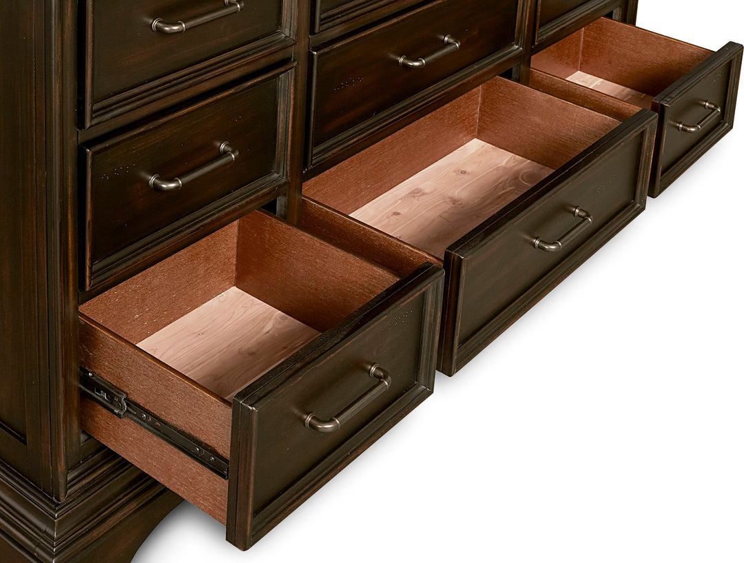 Caldwell Smoked Molasses 11 Drawer Dresser - P012100