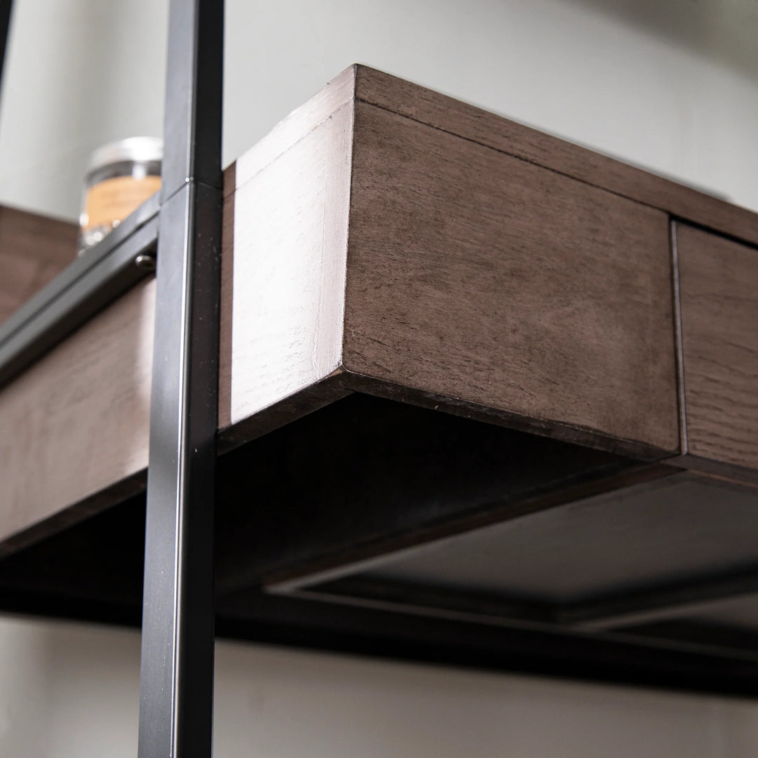 Lizvan Industrial Ladder Desk w/ Storage - AmericanHomeFurniture