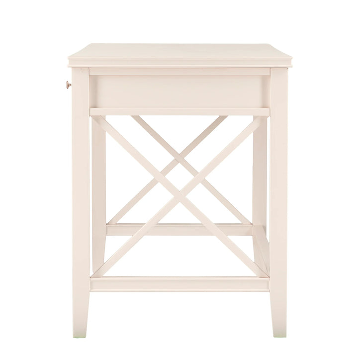 Larksmill Writing Desk - Modern Farmhouse Style - Off-White - AmericanHomeFurniture