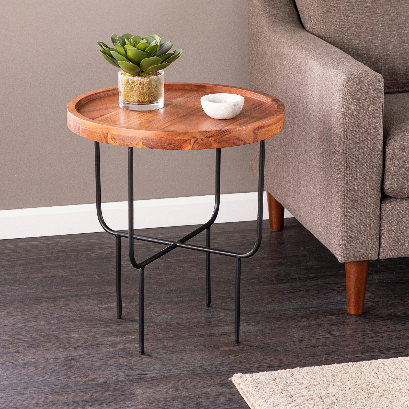 SEI Furniture Marisdale Round End Table ACCENT TABLES