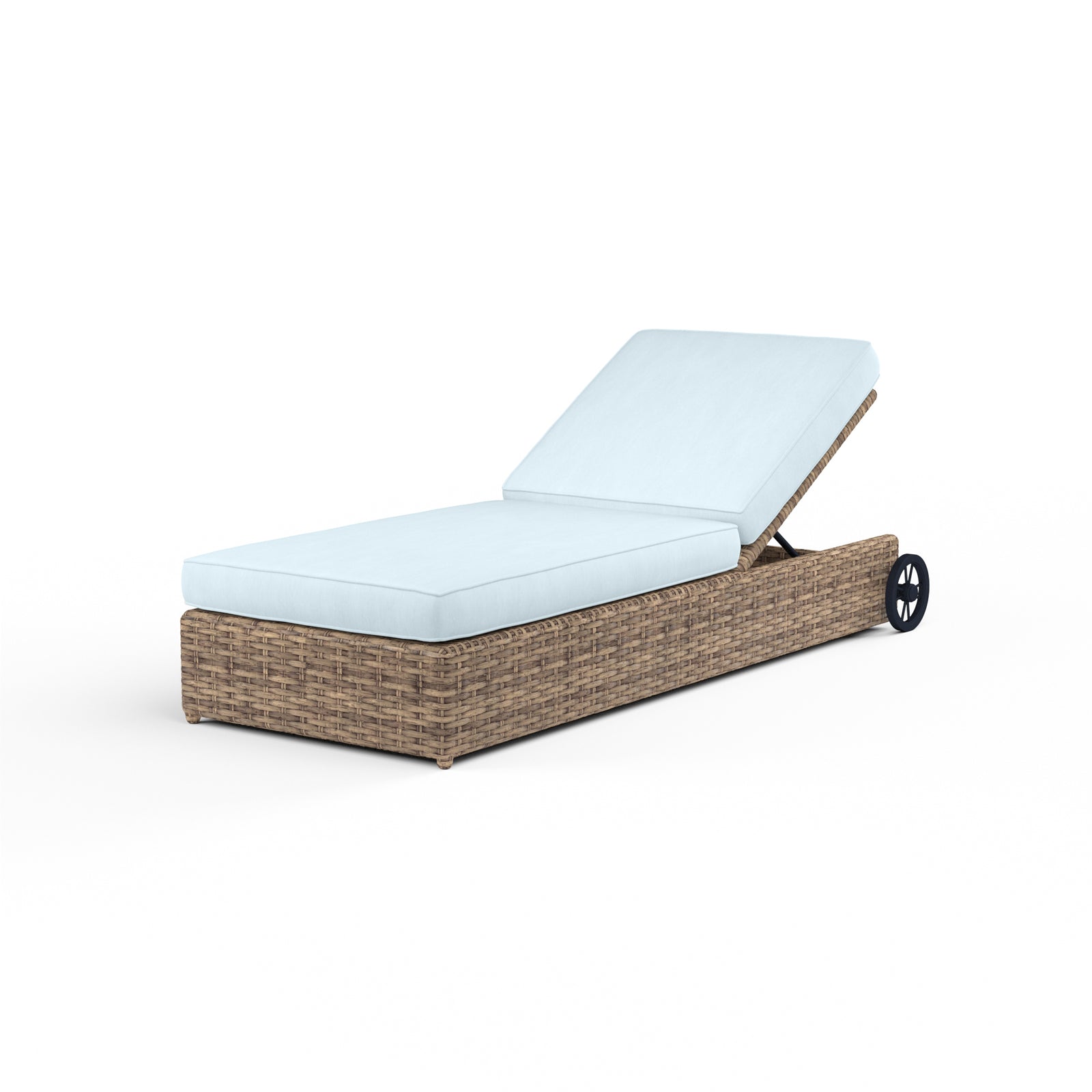 Havana Adjustable Chaise in Canvas Skyline w/ Self Welt