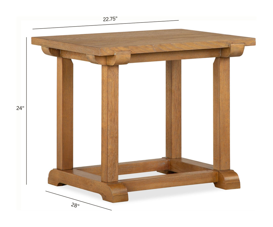 Lindon Belgian Wheat Rectangular End Table - T5570-03