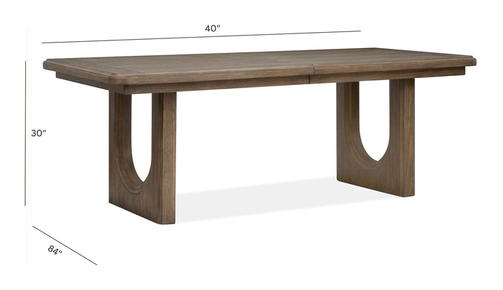 Westbourne Dark Umber Extendable Trestle Dining Table - D5888-21