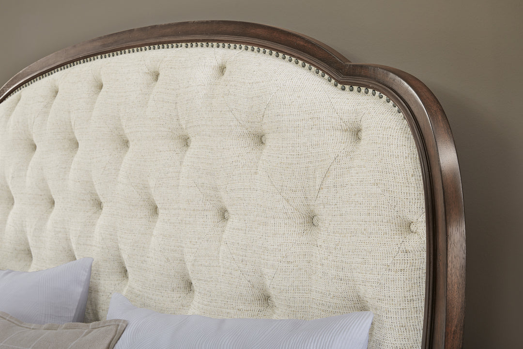 Saddle Creek Timber Brown California King Upholstered Bed - P412-BR-K6