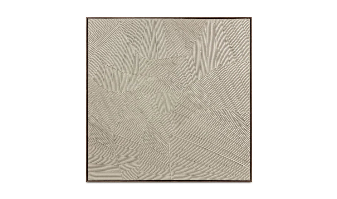 Flutter Framed Painting Cool Beige - AmericanHomeFurniture