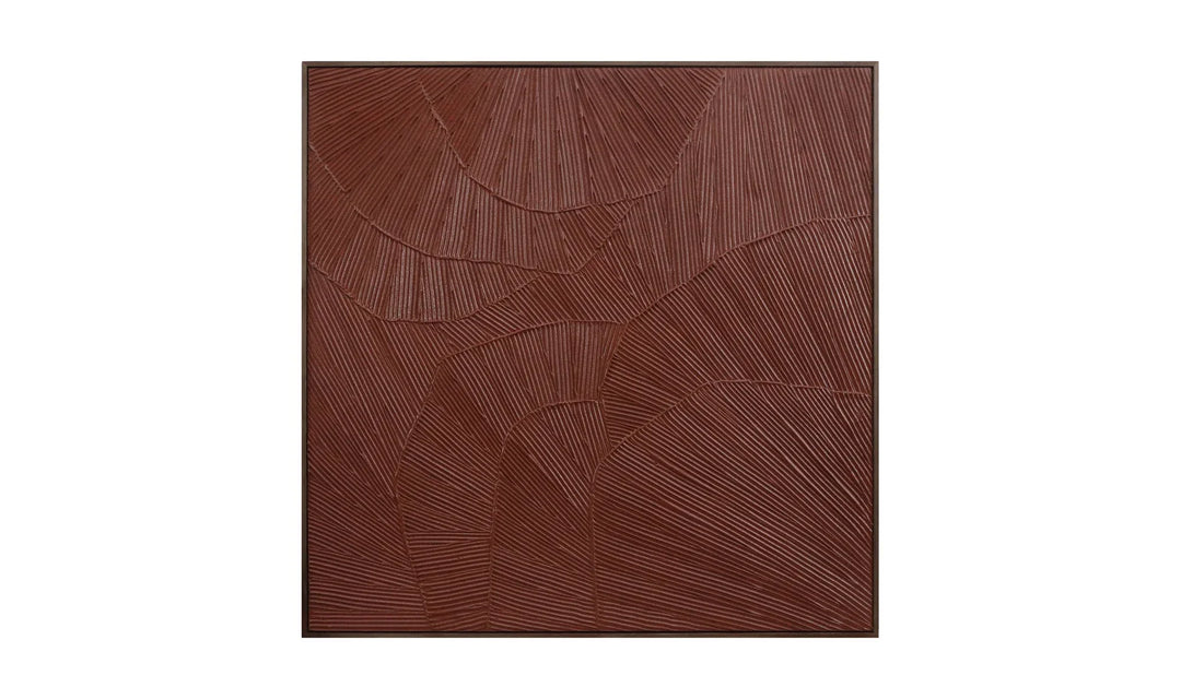 Flutter Framed Painting Maroon - AmericanHomeFurniture