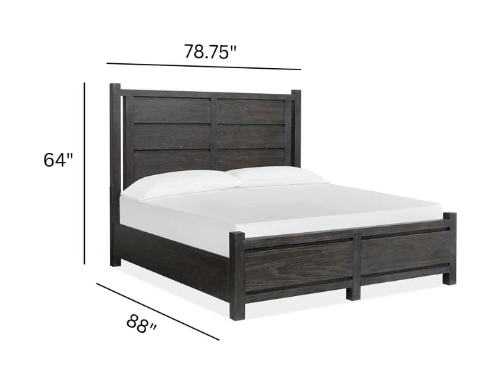 Plum Creek Ravenwood Black King Panel Bed - B5990-64
