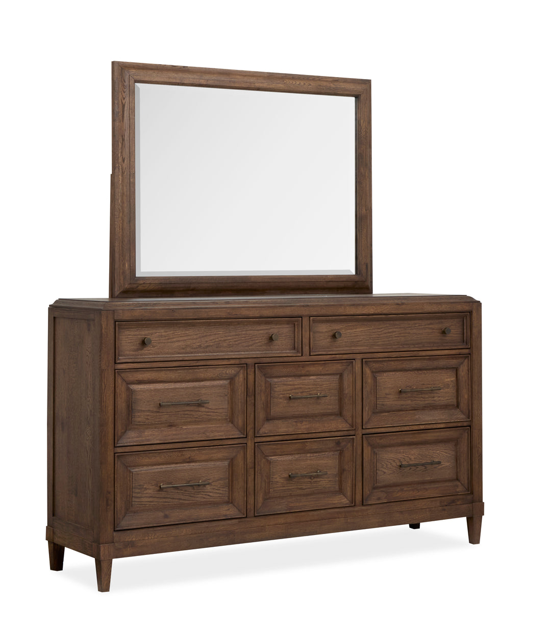 Groveland Park Antique Coffee Drawer Dresser With Landscape Mirror - B6532-2040