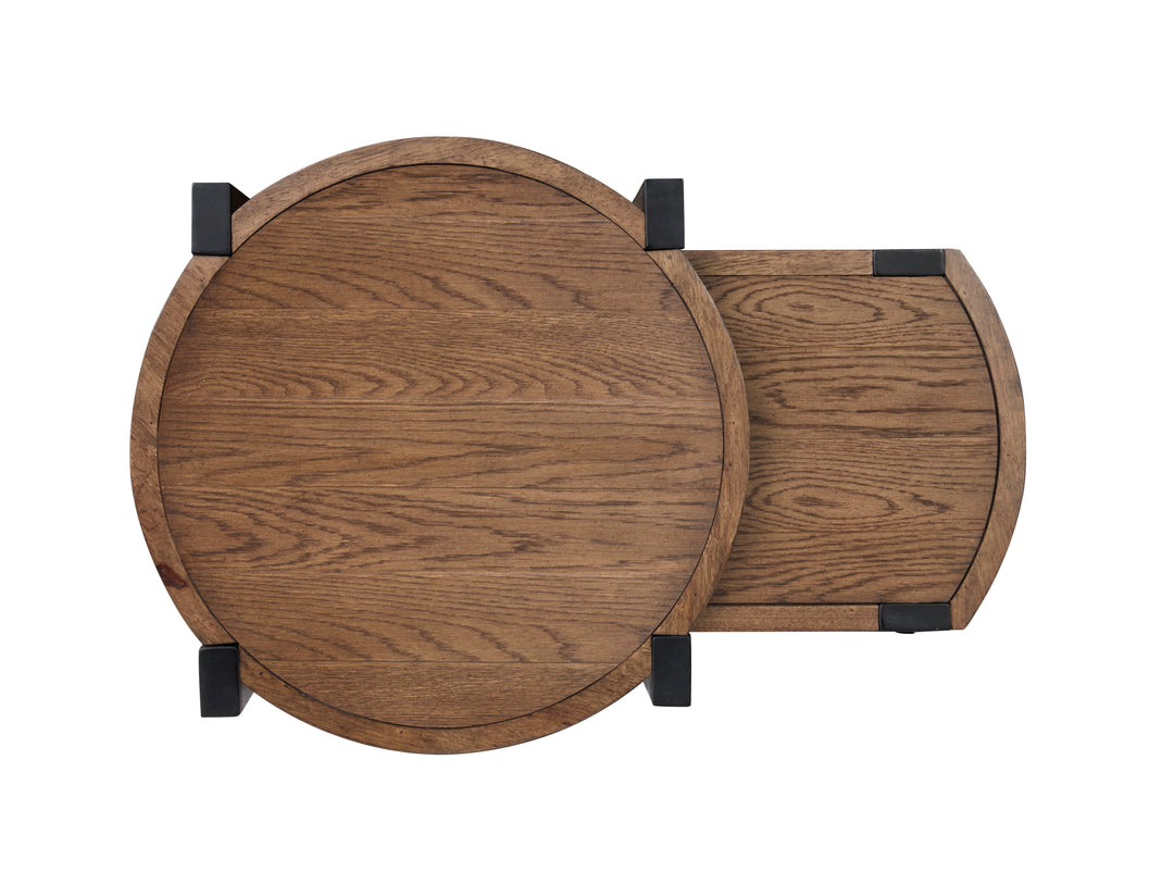 Kaysen Wallaby And Matte Black Nesting End Table - T5817-12