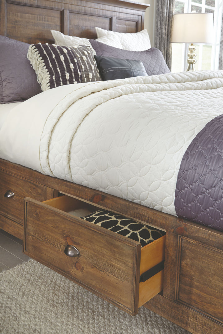 Bay Creek Toasted Nutmeg King Panel Storage Bed - B4398-65