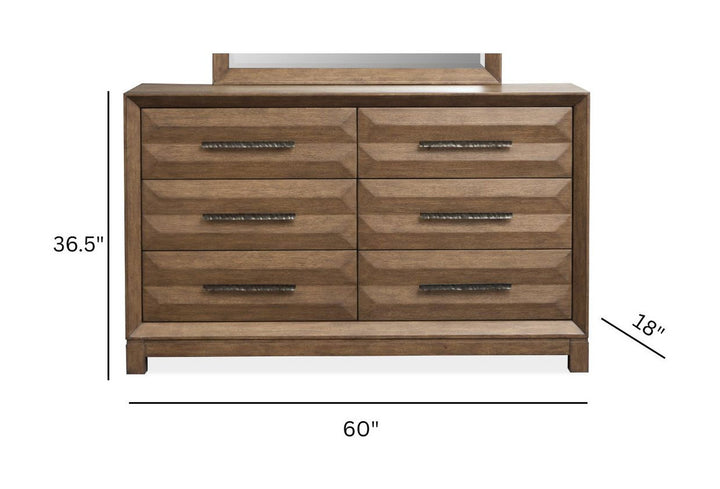 Callisto Bourbon Brown Double Drawer Dresser - B6396-22