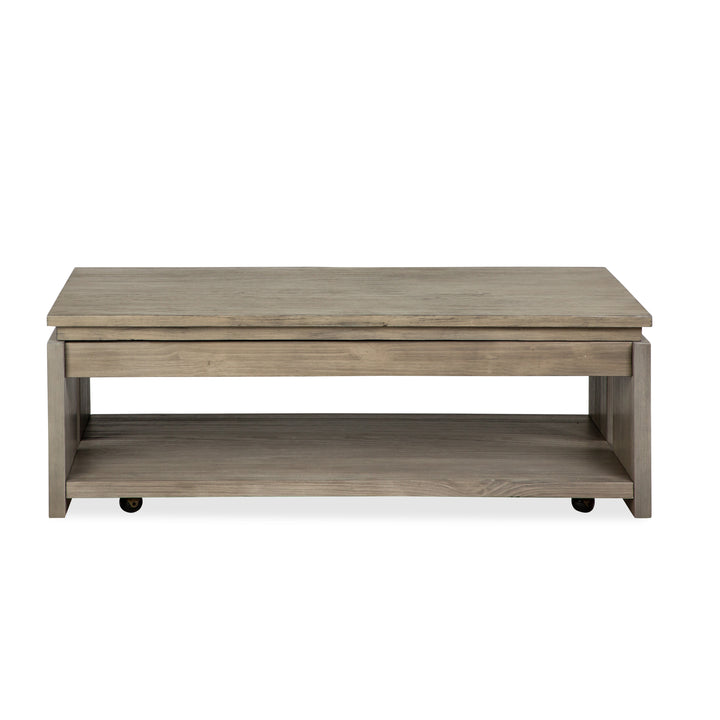 Conrad Stone Harbor Grey Rectangular Lift Top Storage Cocktail Table With Casters - T5865-50