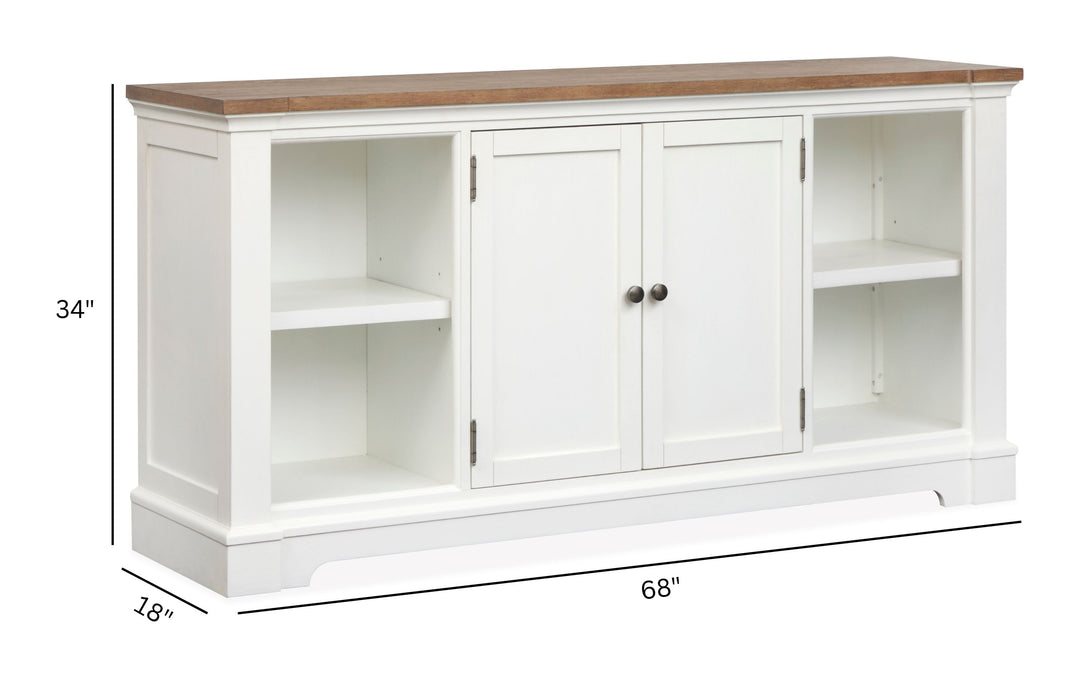Kingston Whisper White And Cerused Nutmeg Credenza - D6407-11
