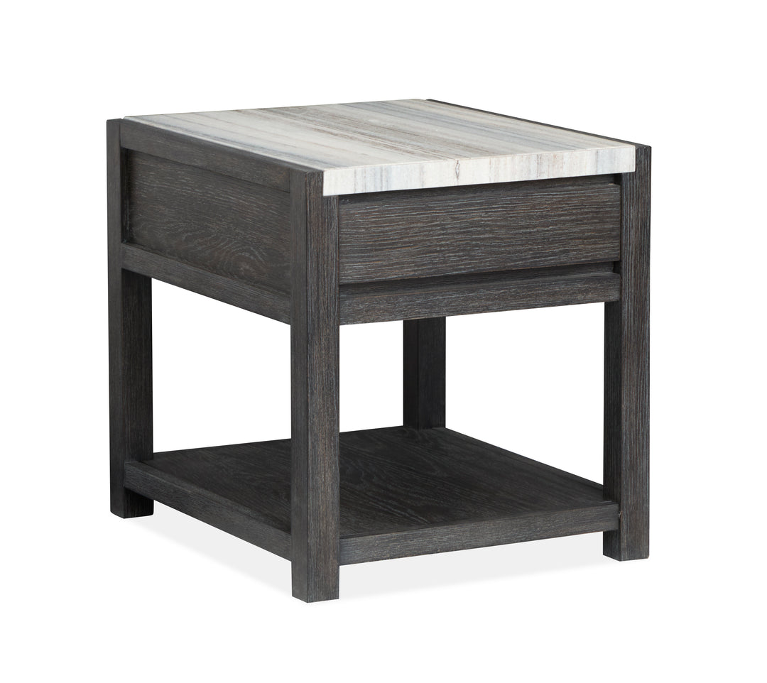 Plum Creek Ravenwood Black Rectangular End Table - T5990-03