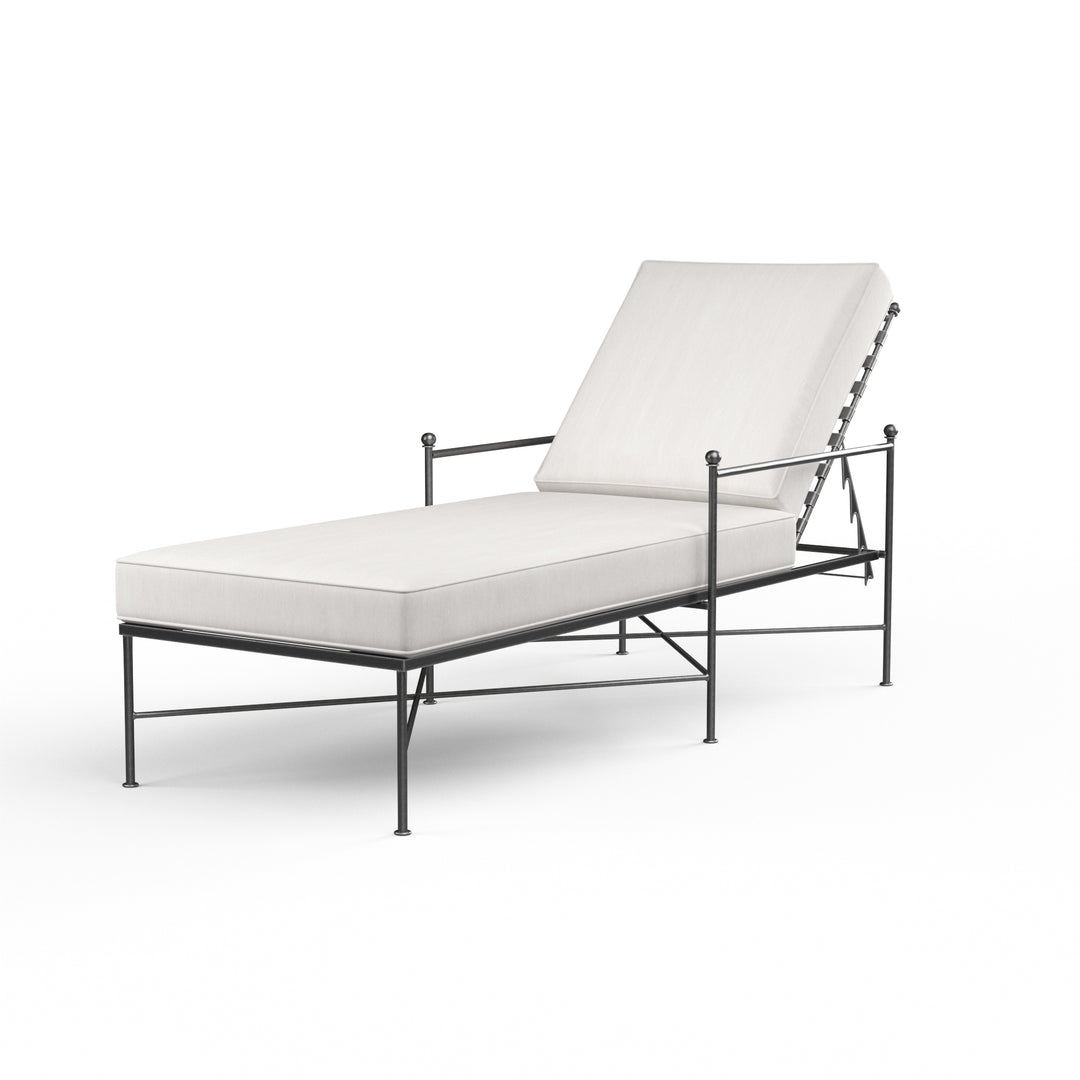 American Home Furniture | Sunset West - Provence Chaise Lounge in Canvas Flax w/ Self Welt