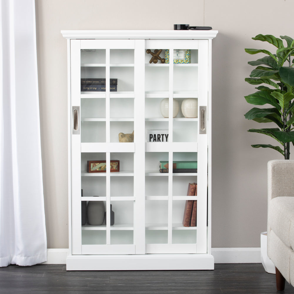 American Home Furniture | SEI Furniture - Media Cabinet w/ Sliding Doors - White