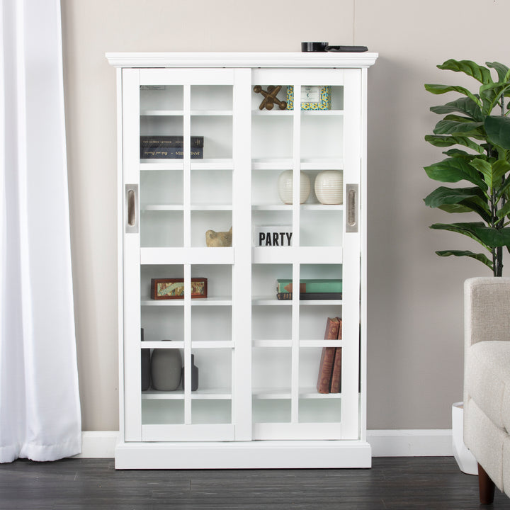 American Home Furniture | SEI Furniture - Media Cabinet w/ Sliding Doors - White