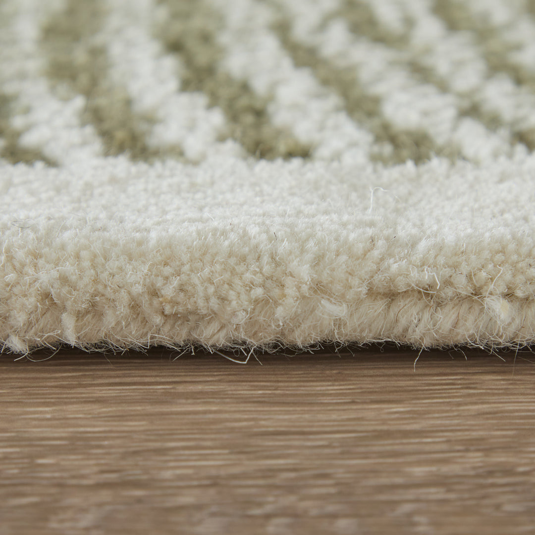 Rectangle/5' x 8'/Green/Ivory