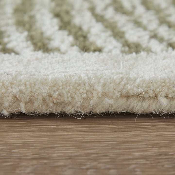 Rectangle/5' x 8'/Green/Ivory