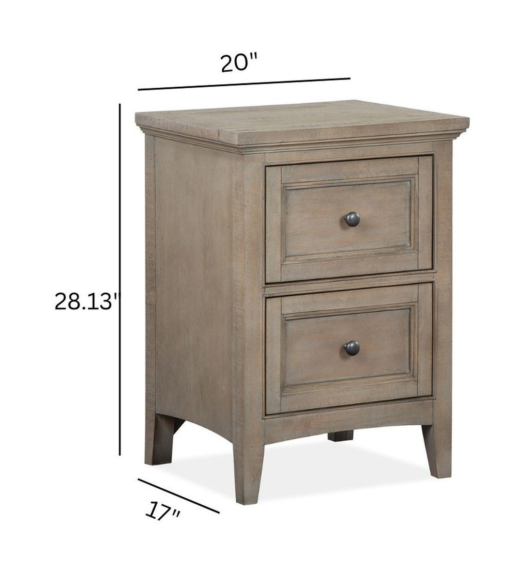 Paxton Place Dovetail Grey Small Drawer Nightstand - B4805-06