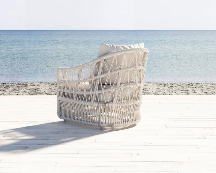 Dana Rope Club Chair in Canvas Skyline w/ Self Welt