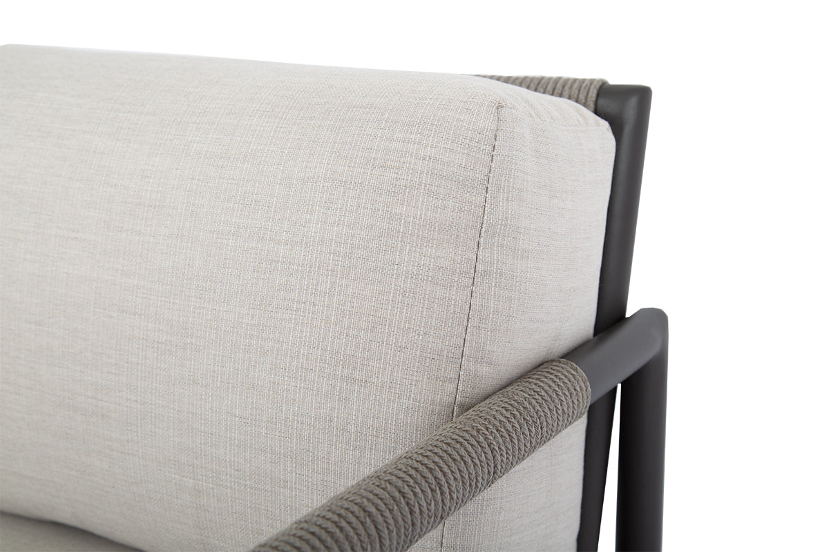 Pietra Club Chair in Dupione Celeste, No Welt