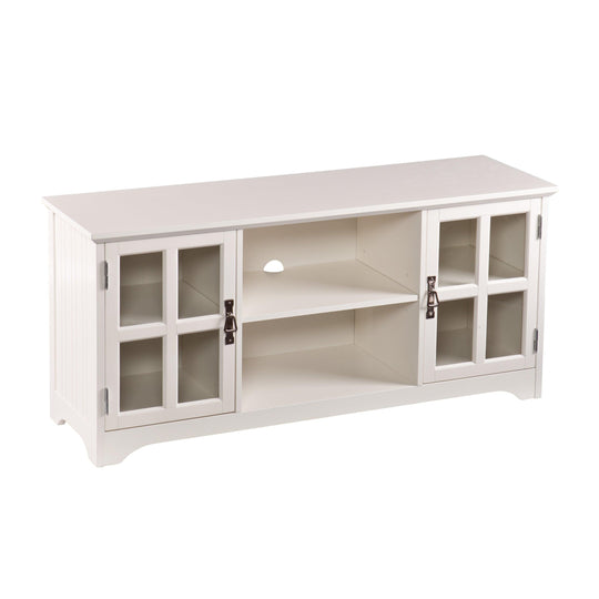 SEI Furniture Remington TV/Media Stand - White MEDIA + TV STANDS