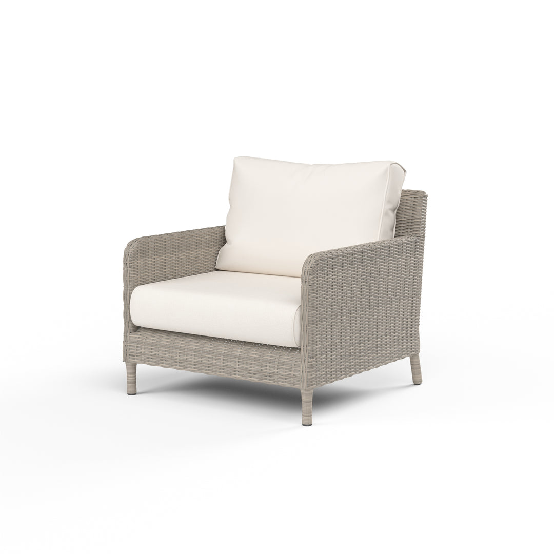 American Home Furniture | Sunset West - Manhattan Club Chair in Linen Canvas w/ Self Welt