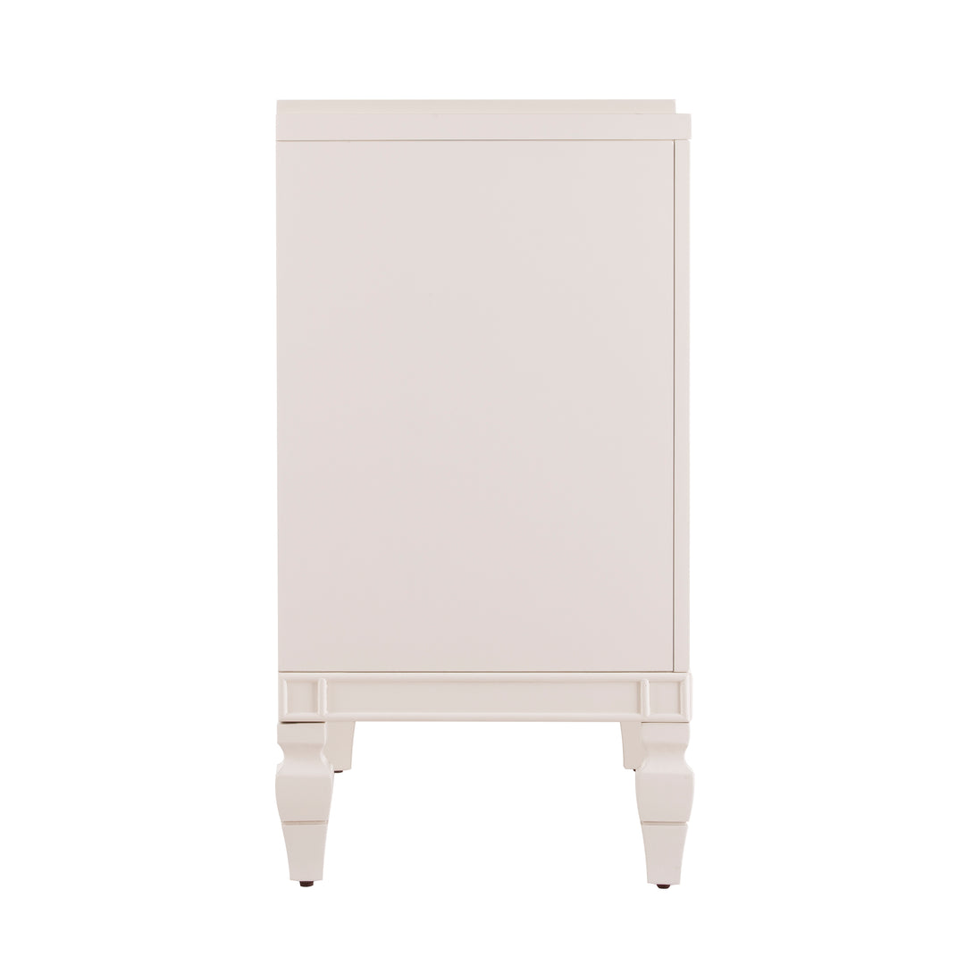 American Home Furniture | SEI Furniture - Tropman Antique White Low-Profile Accent Cabinet