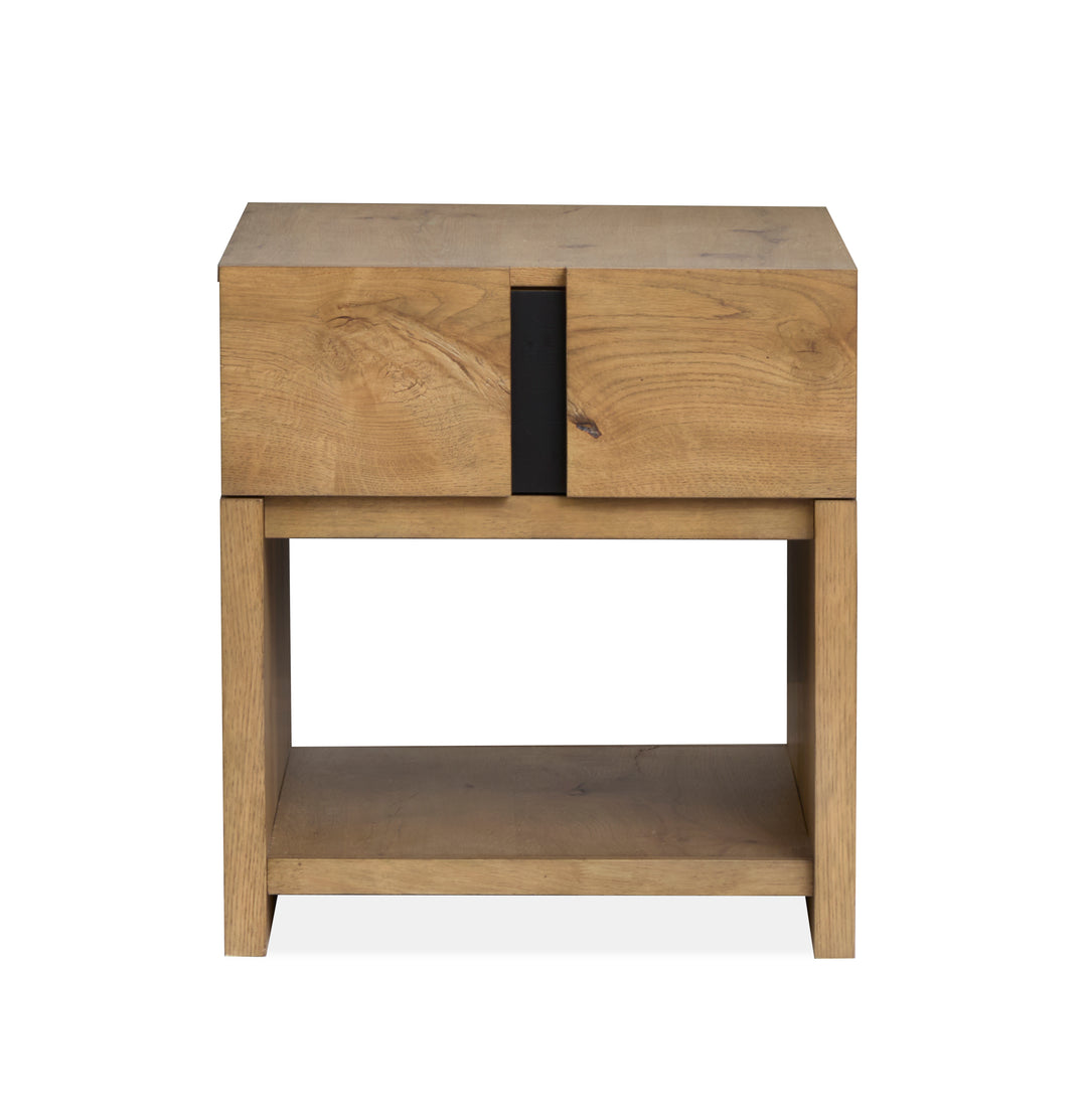 Ripley Rustic Caramel And Dark Bronze Rectangular End Table - T6421-03
