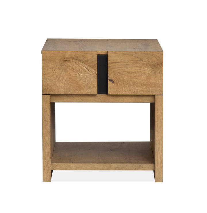 Ripley Rustic Caramel And Dark Bronze Rectangular End Table - T6421-03