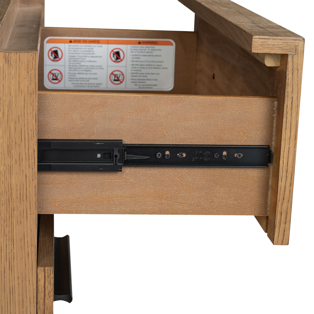 Davenport Rustic Caramel King Panel Storage Bed - B6309-64A