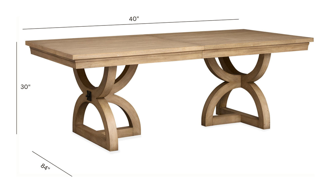 Coventry Honey Maple Extendable Trestle Dining Table - D6480-21