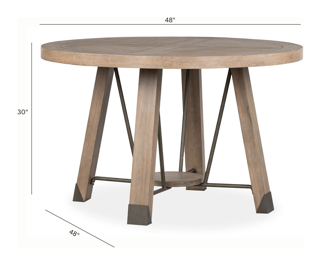 Ainsley Cerused Khaki 48" Round Dining Table - D5333-22