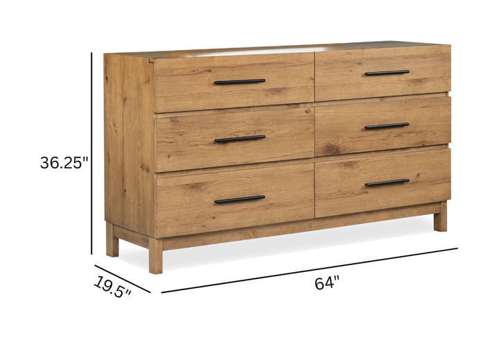 Davenport Rustic Caramel Double Drawer Dresser - B6309-22