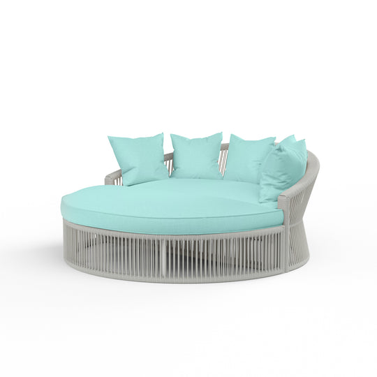 Miami Daybed in Dupione Celeste w/ Self Welt