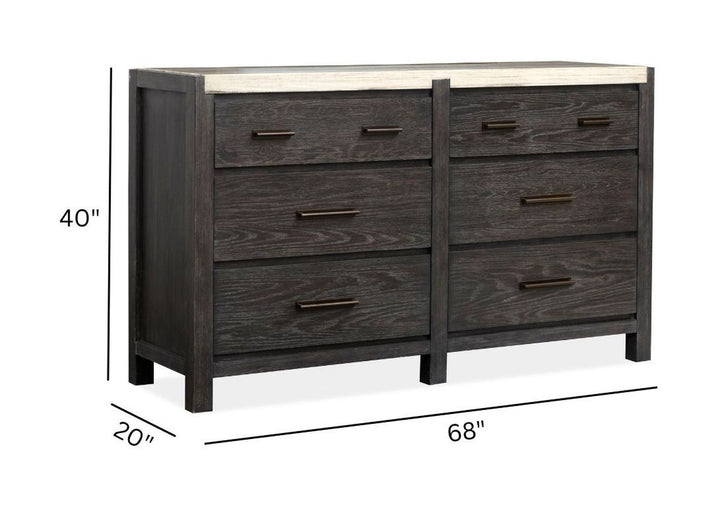 Plum Creek Ravenwood Black Drawer Dresser - B5990-20