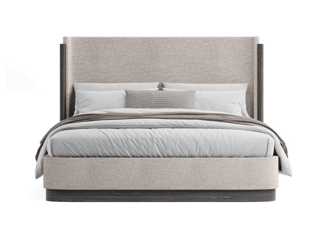 Keaton Black King Upholstered Panel Bed - B6614-65