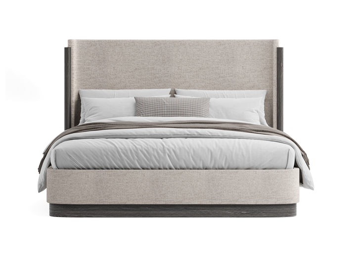 Keaton Black King Upholstered Panel Bed - B6614-65
