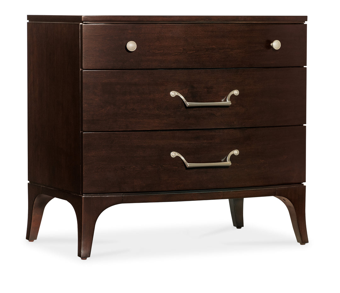 American Home Furniture | Hooker Furniture - Bella Donna Three-Drawer Nightstand 1 - Caviar